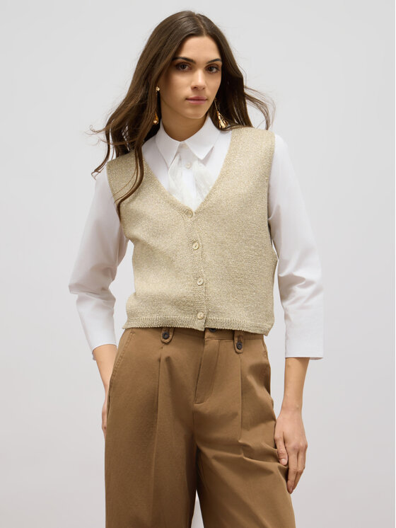 Oltre Oltre Cardigan M445J005192N012 Oro Slim Fit