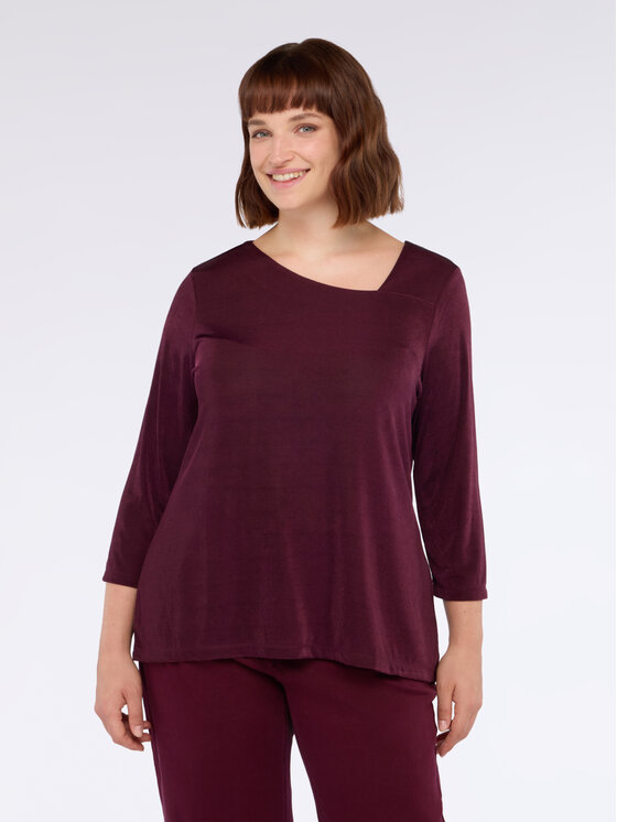 Fiorella Rubino Fiorella Rubino T-shirt G257L008577N036 Bordeaux Regular Fit