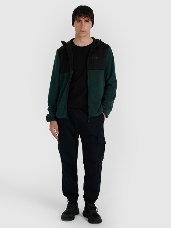 4F 4F Felpa di pile 4FWAW25TFLEM417-40S Verde Regular Fit