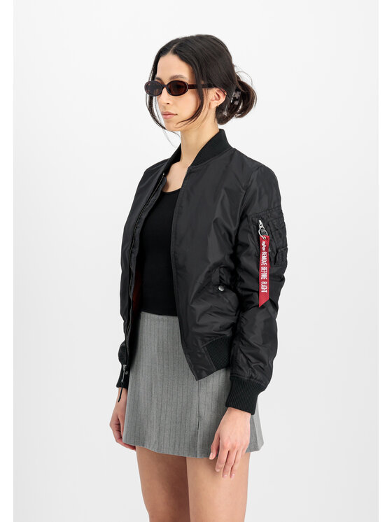 Alpha Industries Alpha Industries Kurtka bomber MA-1 TT Light Bomber Jacket Women Czarny Slim Fit