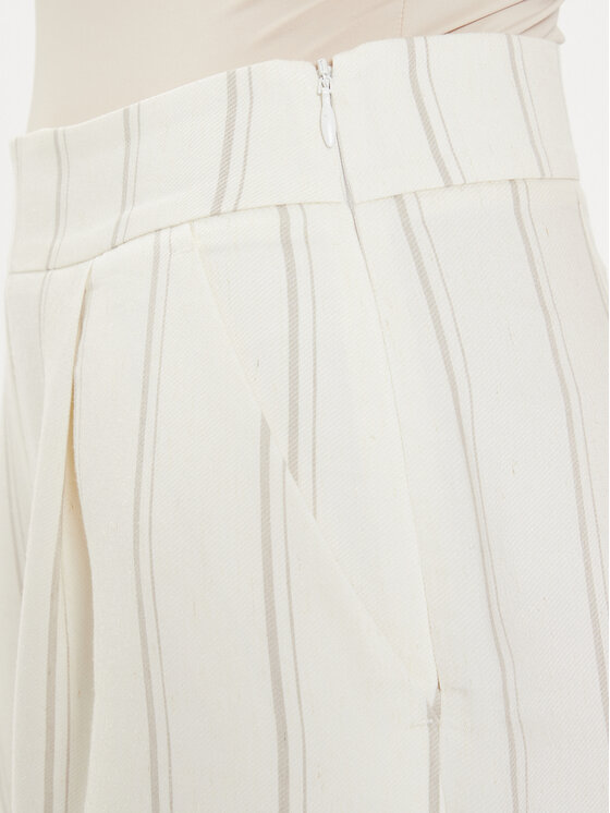 Tamaris Apparel Tamaris Apparel Spodnie materiałowe Carrara TAW0533 Écru Wide Leg