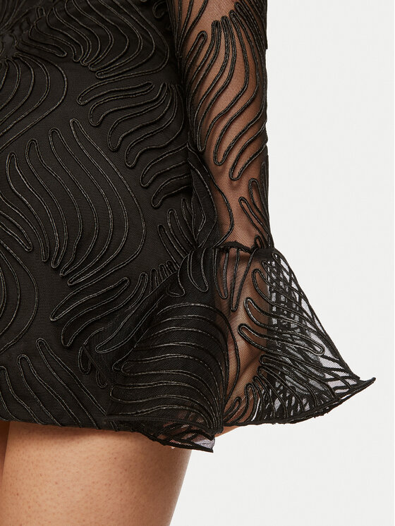 ROTATE ROTATE Kokteilinė suknelė Rositana 112947100 Juoda Slim Fit