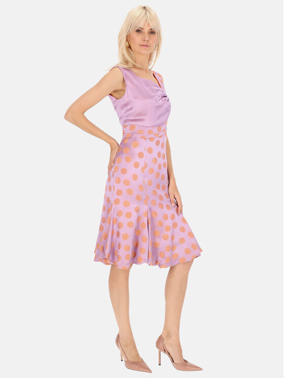Potis & Verso Potis & Verso Sukienka koktajlowa Doda Fioletowy Regular Fit