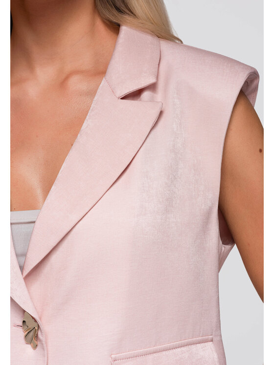 Ombre Ombre Marynarka OW-BL-E0003 Różowy Regular Fit