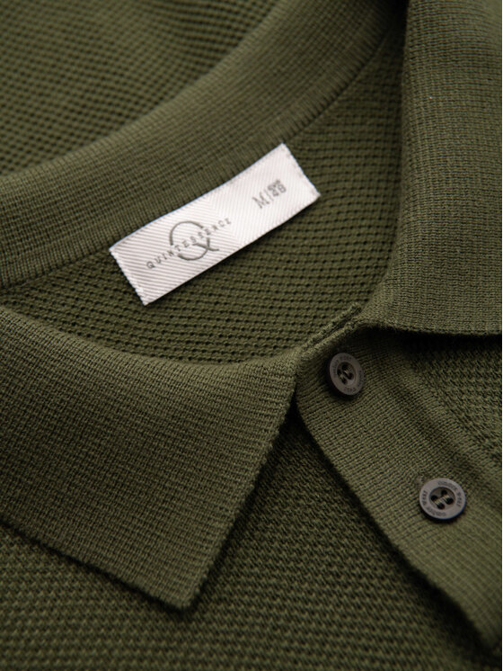 Ombre Ombre Polo OM-POSS-0178 Zielony Regular Fit