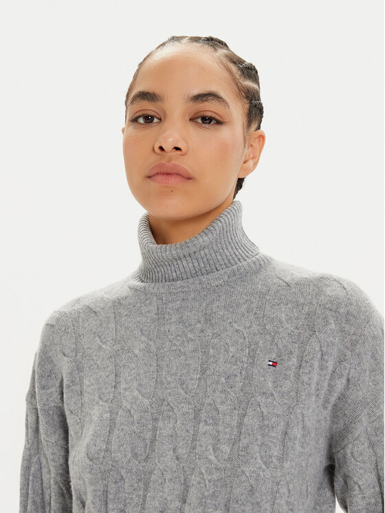 Tommy Hilfiger Tommy Hilfiger Rollkragenpullover WW0WW43102 Grau Regular Fit