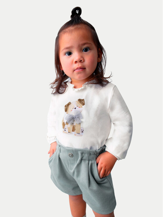 Mayoral Bluzka 2075 Écru Regular Fit