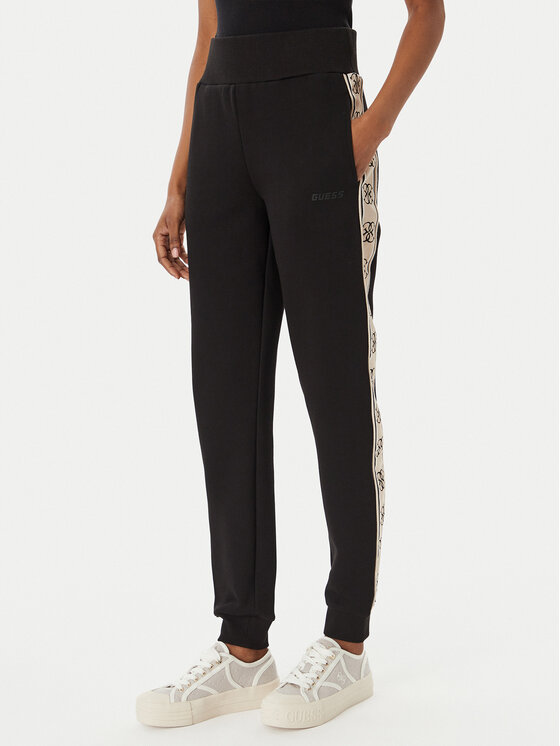 Guess Spodnie dresowe Britney V2YB15 KB3P2 Czarny Regular Fit