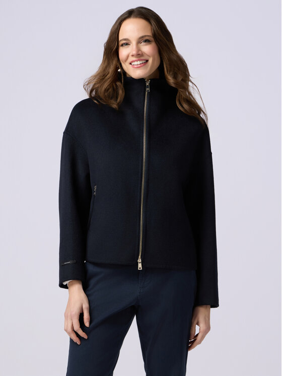 Oltre Oltre Płaszcz 8678J000201N034 Niebieski Regular Fit