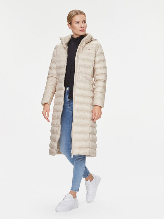 Tommy Hilfiger Tommy Hilfiger Giubbotto invernale Global Stripe WW0WW39863 Beige Slim Fit