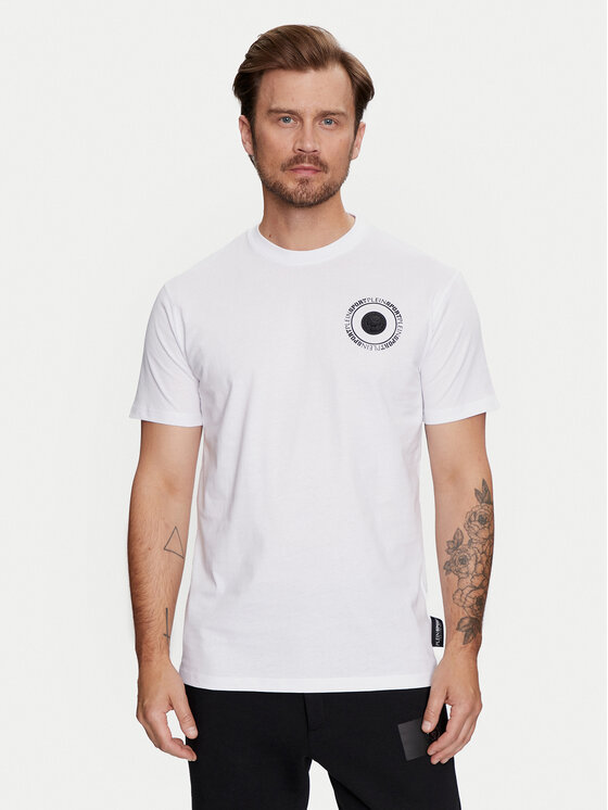 Plein Sport Plein Sport T-Shirt FADC MTK7542 STE003N Bílá Slim Fit