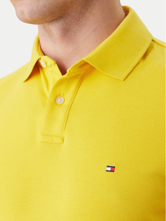 Tommy Hilfiger Tommy Hilfiger Polo majica 1985 MW0MW17770 Rumena Regular Fit