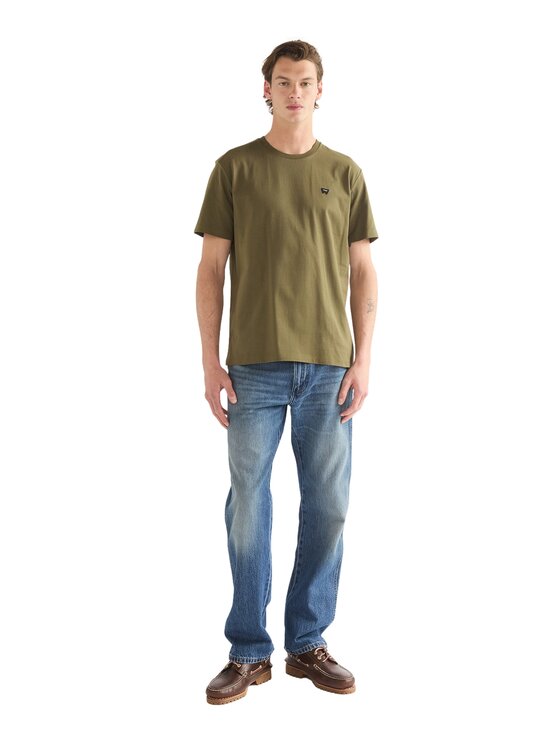 Wrangler Wrangler T-Shirt 112388207 Zielony Regular Fit