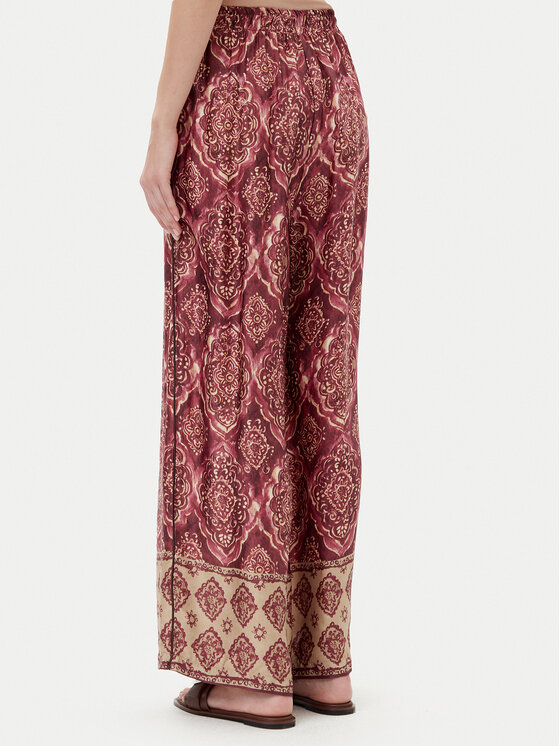ViCOLO ViCOLO Hlače iz tkanine TD0666 Bordo rdeča Relaxed Fit