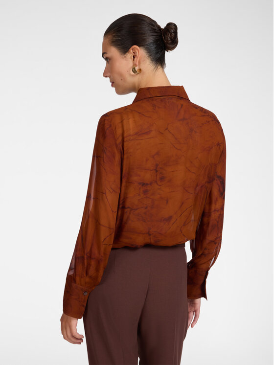Elena Mirò Elena Mirò Camicia 5027P100361N001 Marrone Over Fit