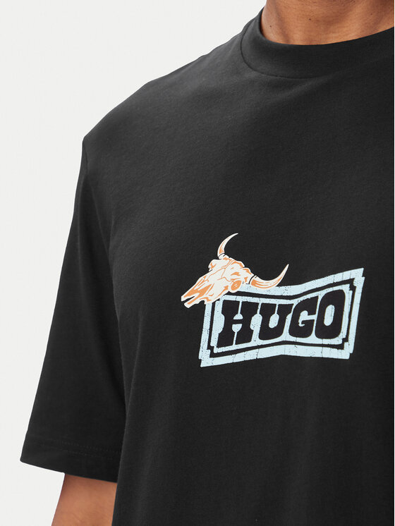 HUGO HUGO T-särk Nadero 50566032 Must Regular Fit