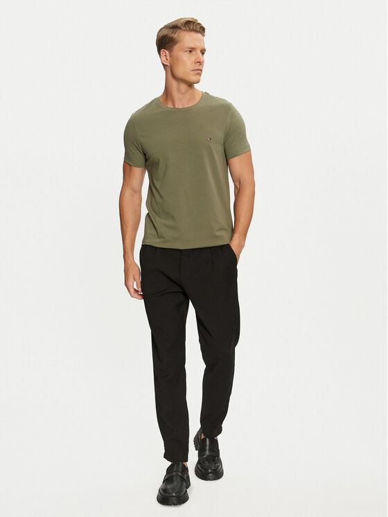 Tommy Hilfiger Tommy Hilfiger T-Shirt MW0MW10800 Zielony Slim Fit