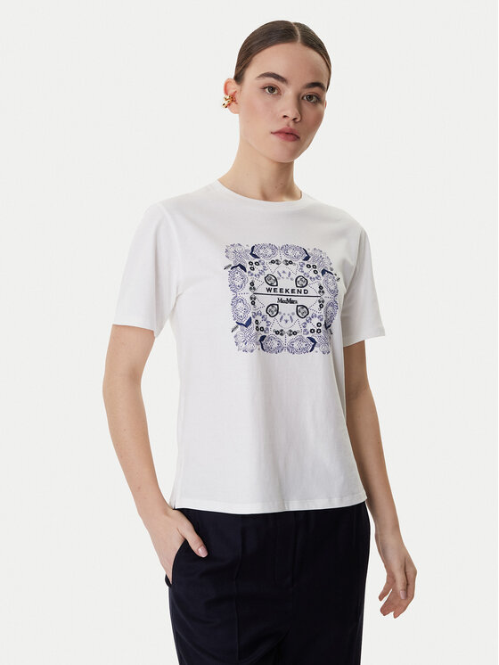 Weekend Max Mara Weekend Max Mara T-Shirt West 2615971041 Bílá Regular Fit
