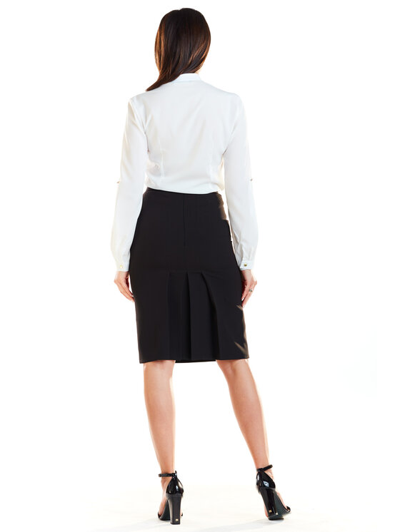 Awama Awama Spódnica A255 Czarny Basic Fit