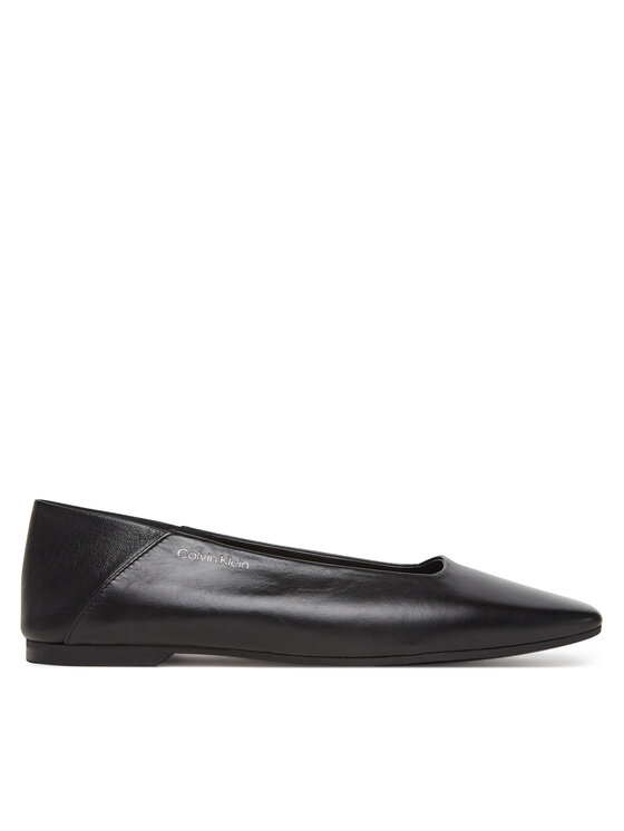 Calvin Klein Calvin Klein Balerinke Flat Ballerina - Lth HW0HW02463 Črna