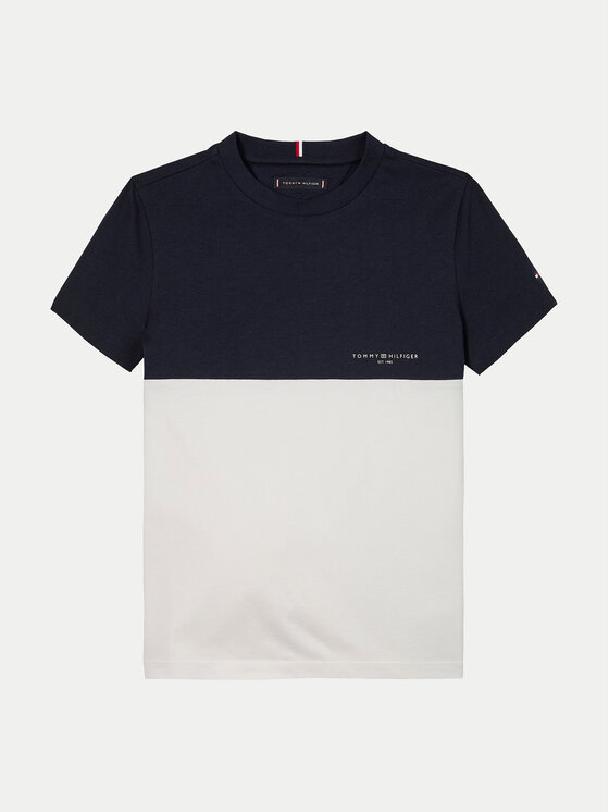 Tommy Hilfiger Tommy Hilfiger T-Shirt KB0KB09617 D Granatowy Regular Fit