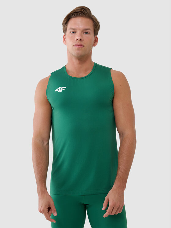 4F 4F Tank top NOS Zielony Regular Fit