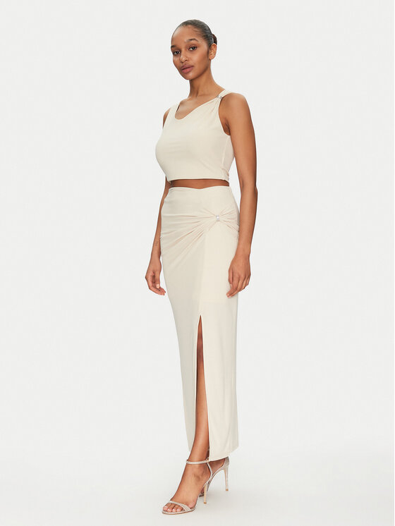 Guess Guess Midi szoknya W5GD0E KAQL2 Bézs Regular Fit