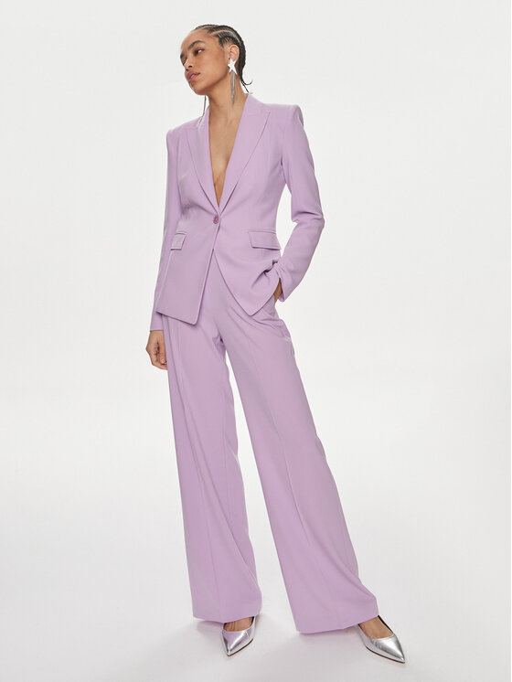 Patrizia Pepe Patrizia Pepe Hlače iz tkanine 2P1603/A049-M495 Vijolična Regular Fit