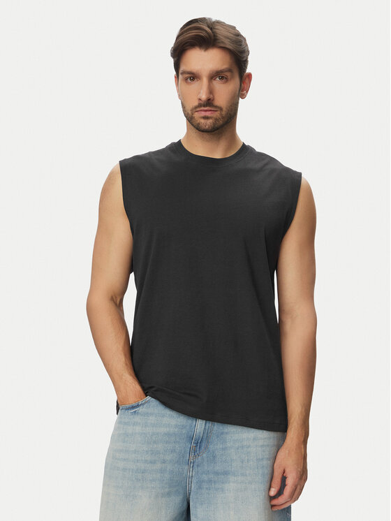 Jack & Jones Tank top Simon 12297709 Negru Relaxed Fit