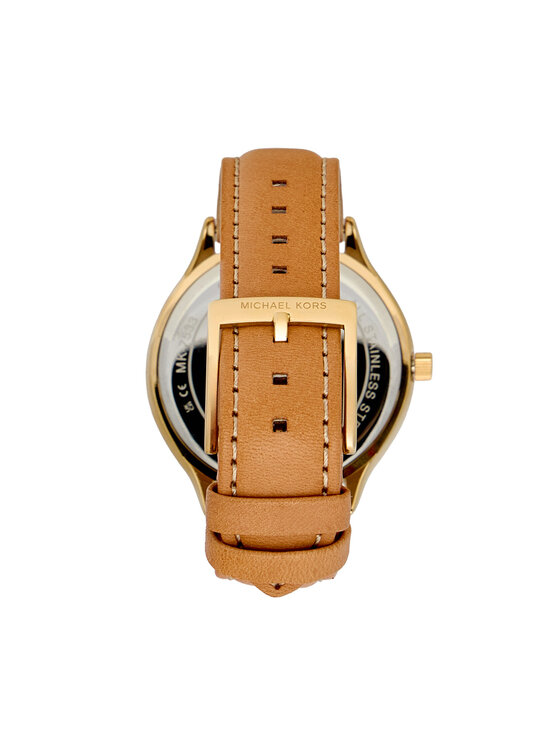 Michael Kors Michael Kors Часовник Slim Runway MK7533 Бежов