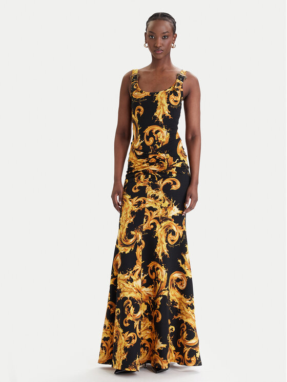 Versace Jeans Couture Versace Jeans Couture Kleid für den Alltag 80HAO970 JS550 Schwarz Slim Fit