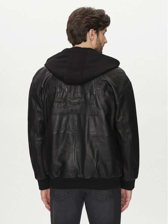 Mustang Mustang Lederjacke Matera 310-24-056 Schwarz Regular Fit