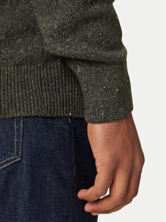 Barbour Barbour Sveter Essential Tisbury MKN0844GN79 Zelená Regular Fit