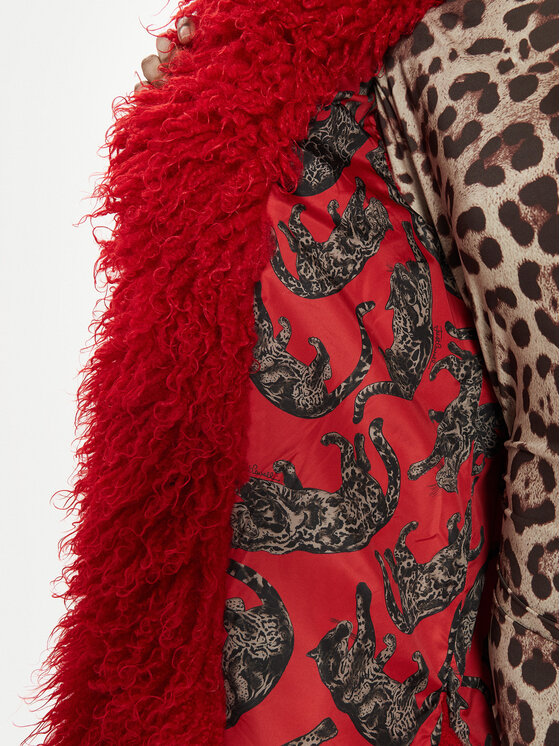 Just Cavalli Just Cavalli Brezrokavnik 77PAS428 Rdeča Loose Fit