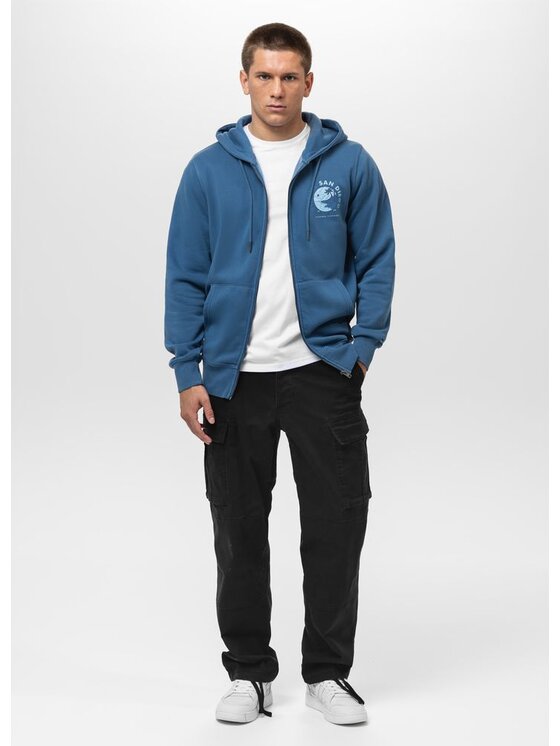 PITBULL PITBULL Bluza PLANET SURF Niebieski Regular Fit