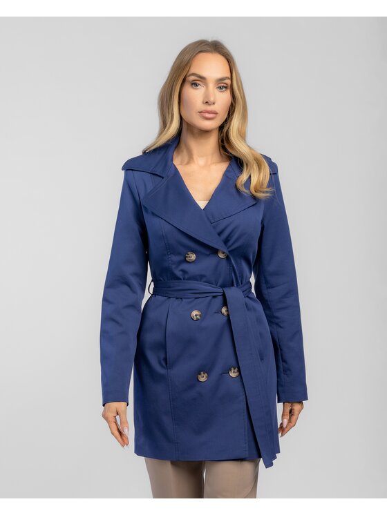Salme Salme Trencz Ksenia Granatowy Regular Fit