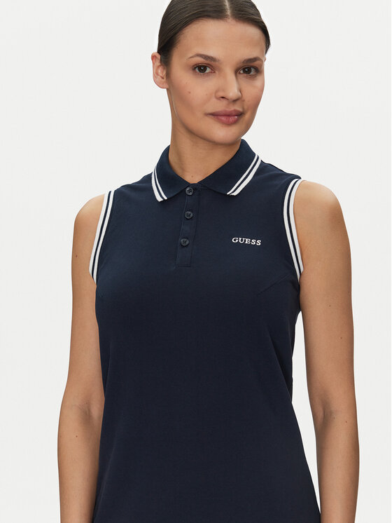 Guess Guess Vsakodnevna obleka V5GK04 KCOK1 Mornarsko modra Regular Fit