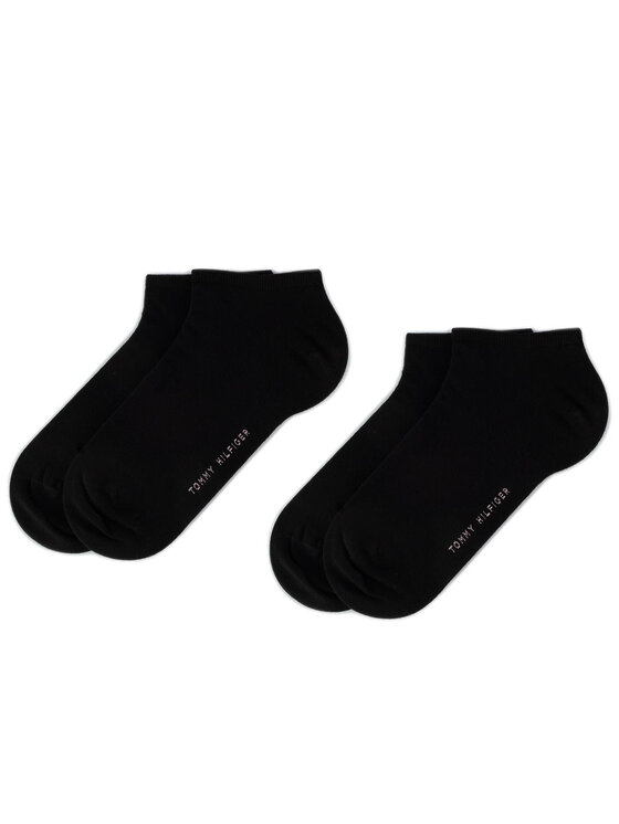 Tommy Hilfiger Tommy Hilfiger Set 2 parov ženskih nizkih nogavic 343024001 Črna