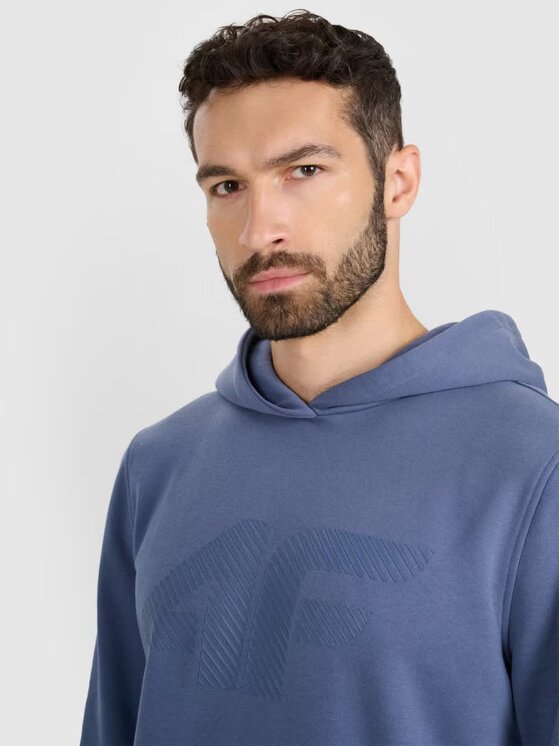 4F 4F Bluza 4FWMM00TSWSM1766-32S Niebieski Regular Fit