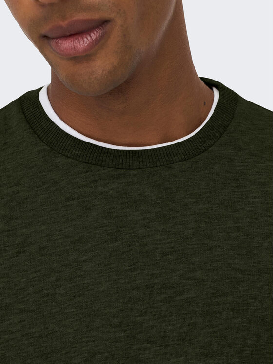 Only & Sons Only & Sons Felpa 22018683 Verde Regular Fit