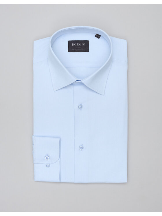 Borgio Borgio Koszula francavilla Błękitny Slim Fit