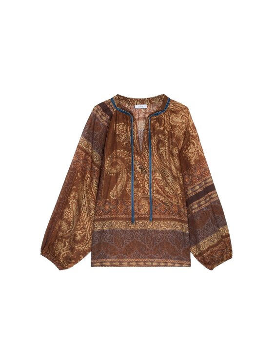 Oltre Oltre Blusa 2033J000798N0Z2 Marrone Regular Fit