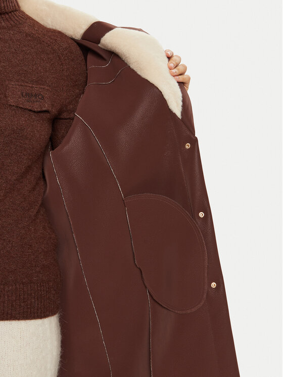Liu Jo Liu Jo Cappotto in shearling TF4141 E0903 Écru Regular Fit