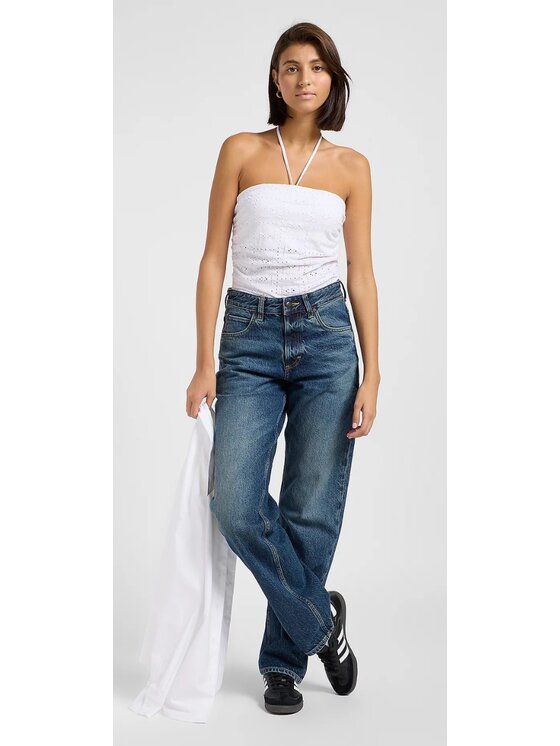 Lee Lee Jeansy Rider Loose Niebieski Loose Fit