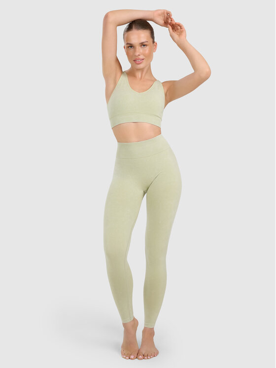 4F 4F Legginsy YOGA Zielony Slim Fit
