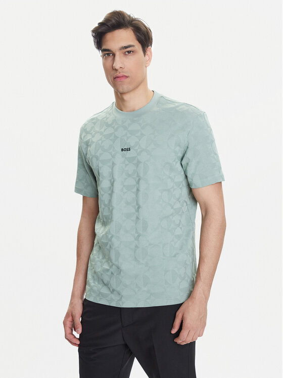 BOSS Męski T-Shirt, rozmiar 3XL, Zielony, 50538184