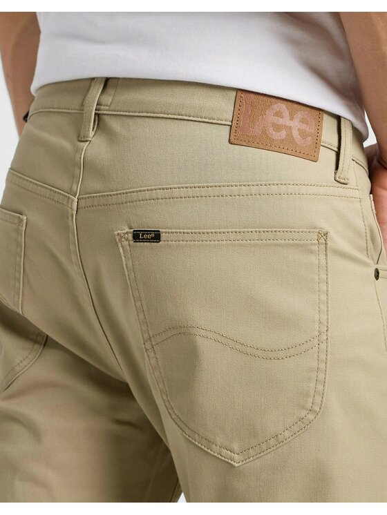 Lee Lee Spodnie materiałowe Daren Zip Fly Beżowy Regular Fit