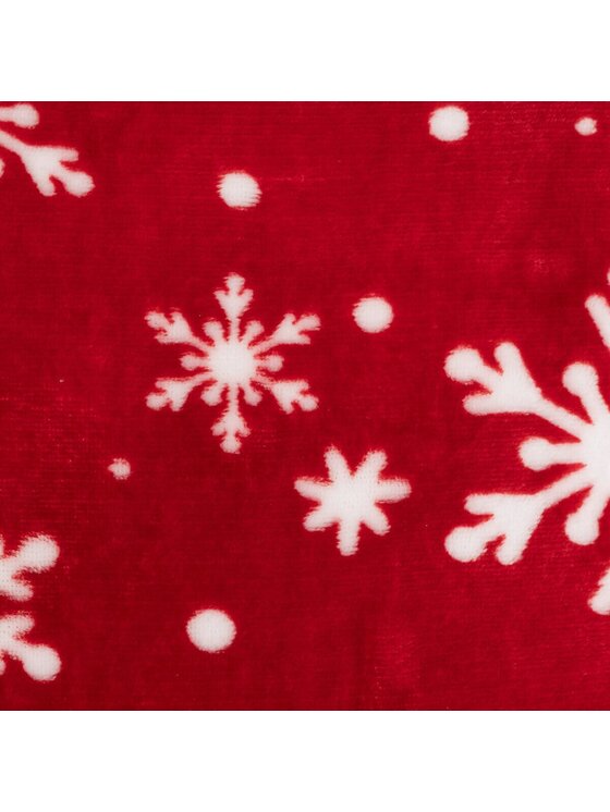 MIAhome MIAhome Poduszka futrzana świąteczna Flakes 40x40 cm Czerwony