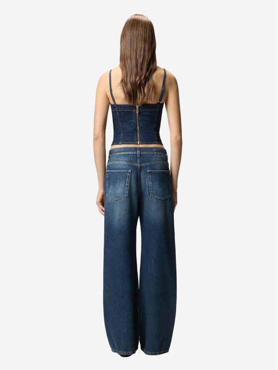 PINKO PINKO Jeans Wanda wide leg soft ocean Blu scuro Regular Fit