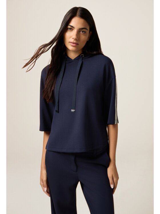 Oltre Oltre Felpa G962J004239N034 Blu Boxy Fit